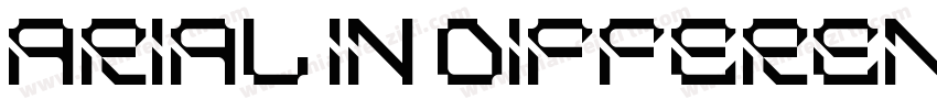 Arial in different variants字体转换